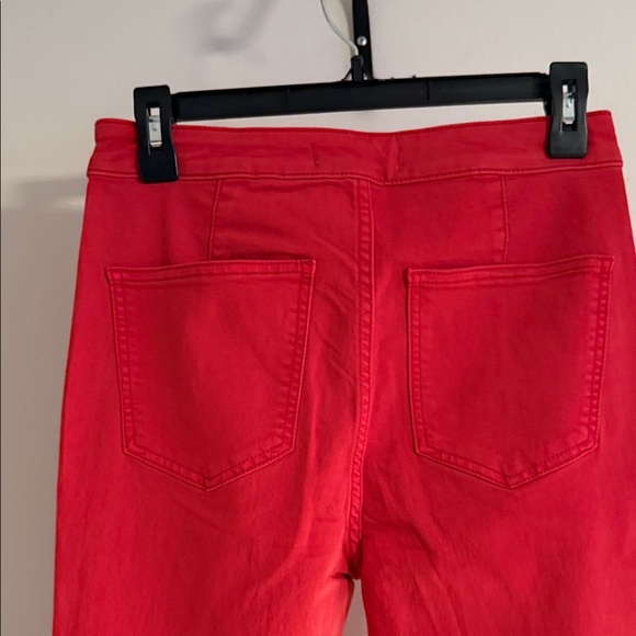 Free People Red Super Flared Pants Size 28 - Picture 7 of 10